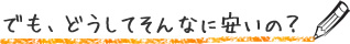 SEO対策 激安 Pack でも、どうしてそんなに安いの？