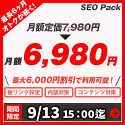 SEO Packキャンペーン