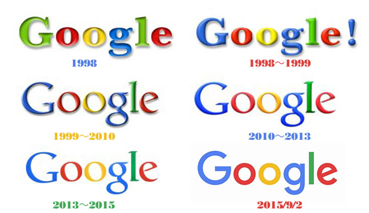 Googleの歴代ロゴ