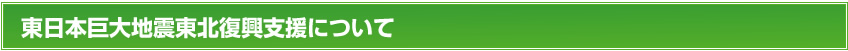 東日本巨大地震東北復興支援について
